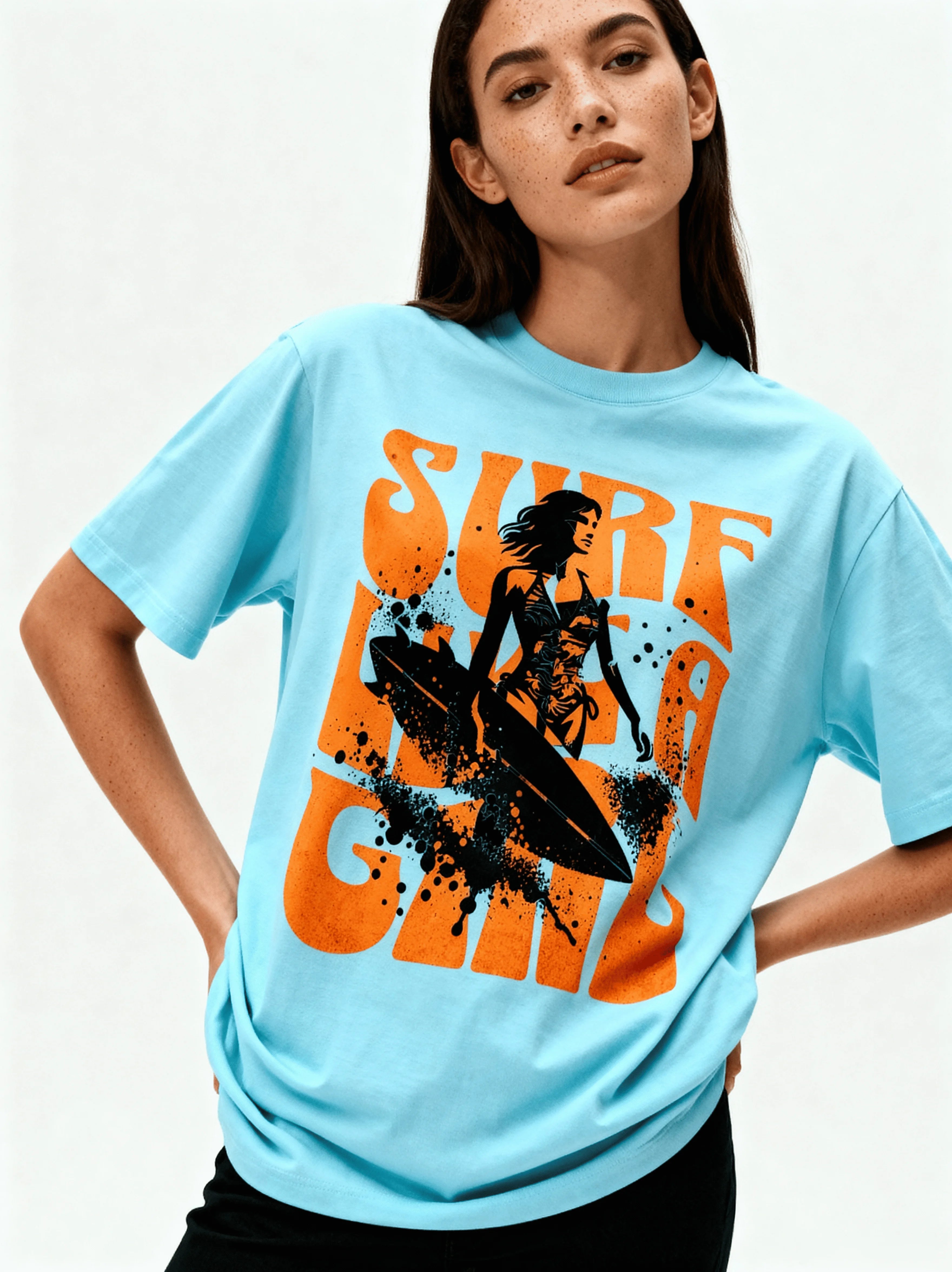 Surf Like a Girl | Premium Cotton Oversized T-Shirt - CozyVora™