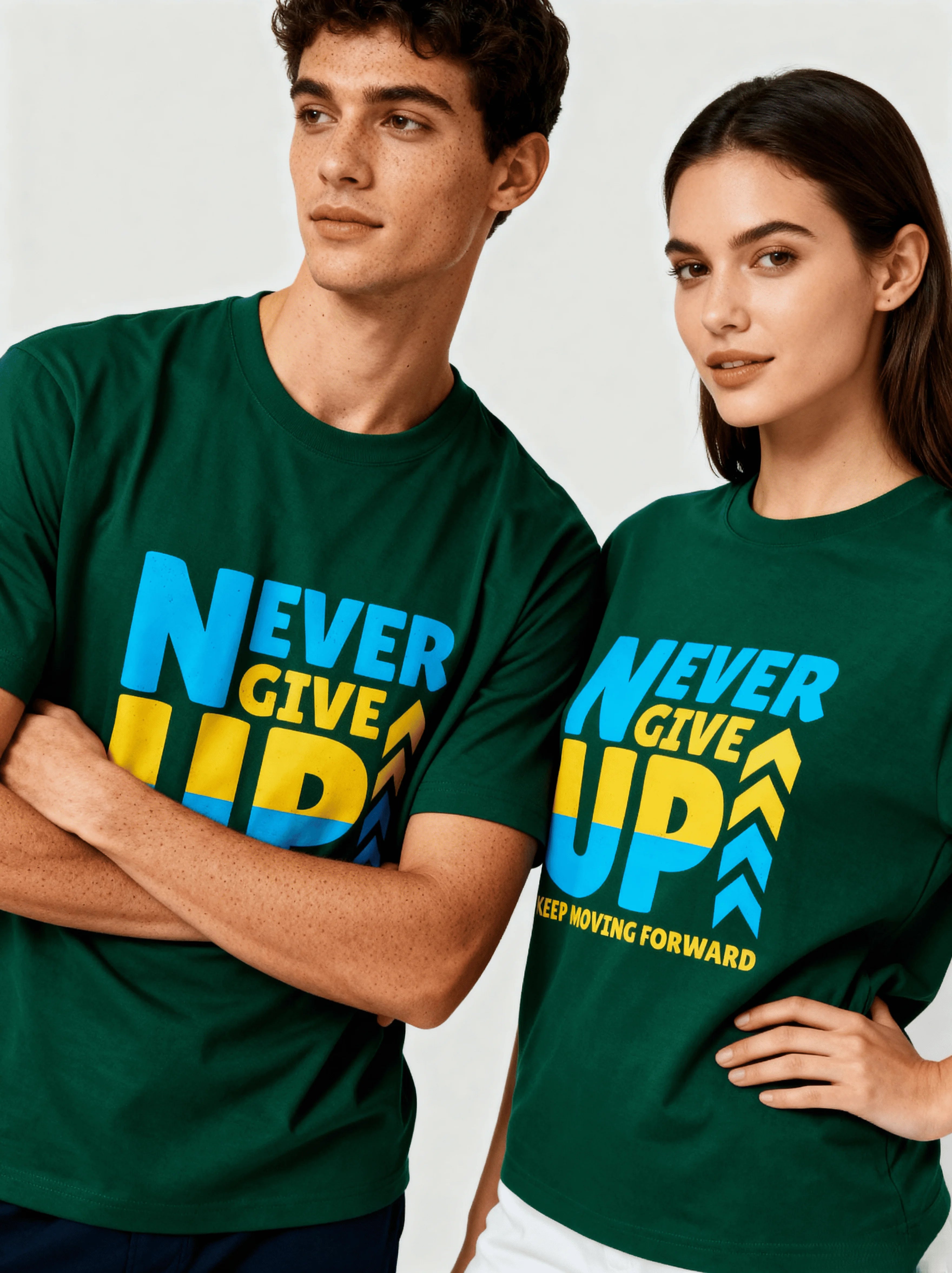 "Never Give Up" Oversized T-Shirt - CozyVora™
