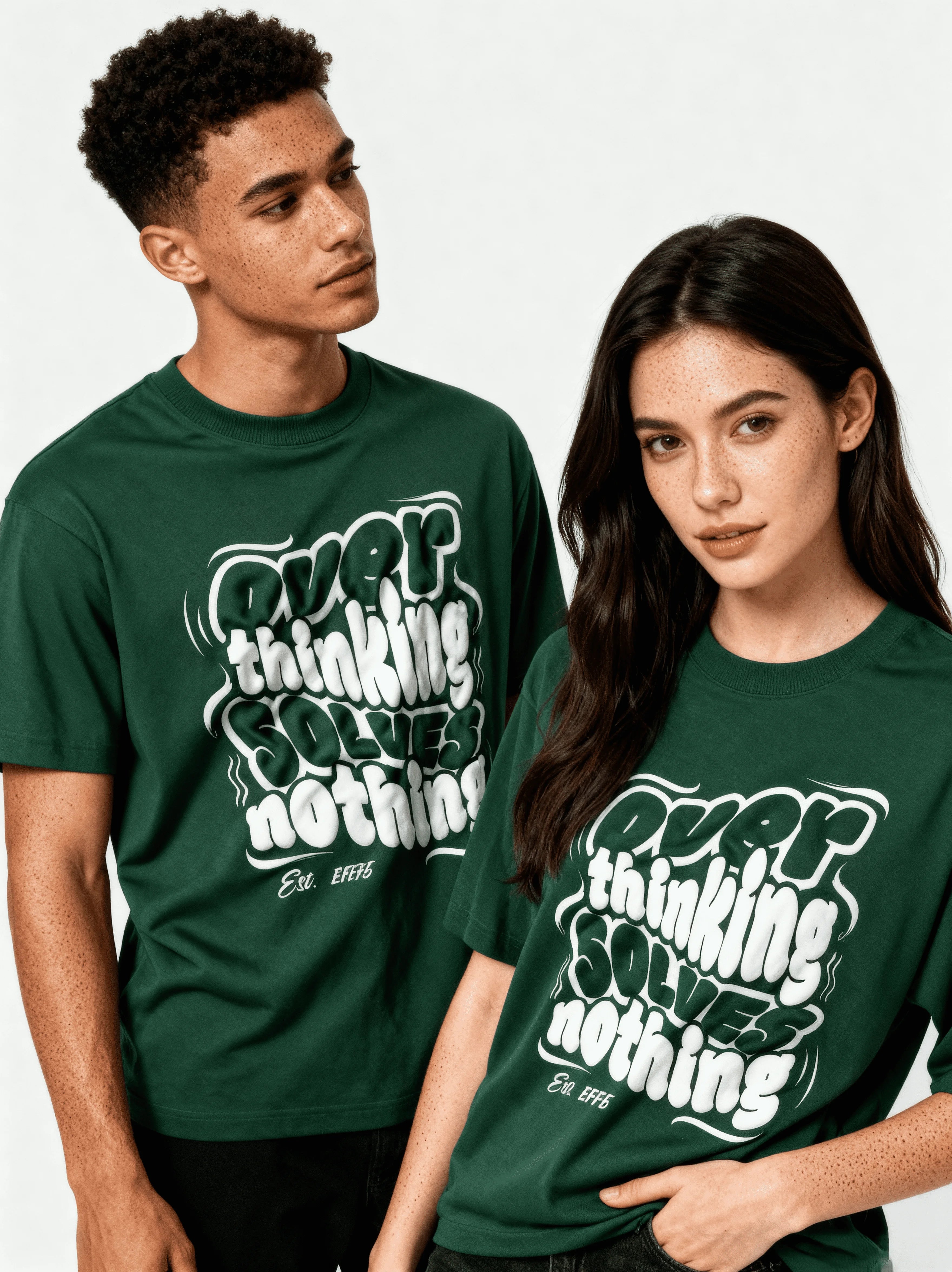 Overthinking Solves Nothing Oversized T-Shirt | Mindset Series - CozyVora™