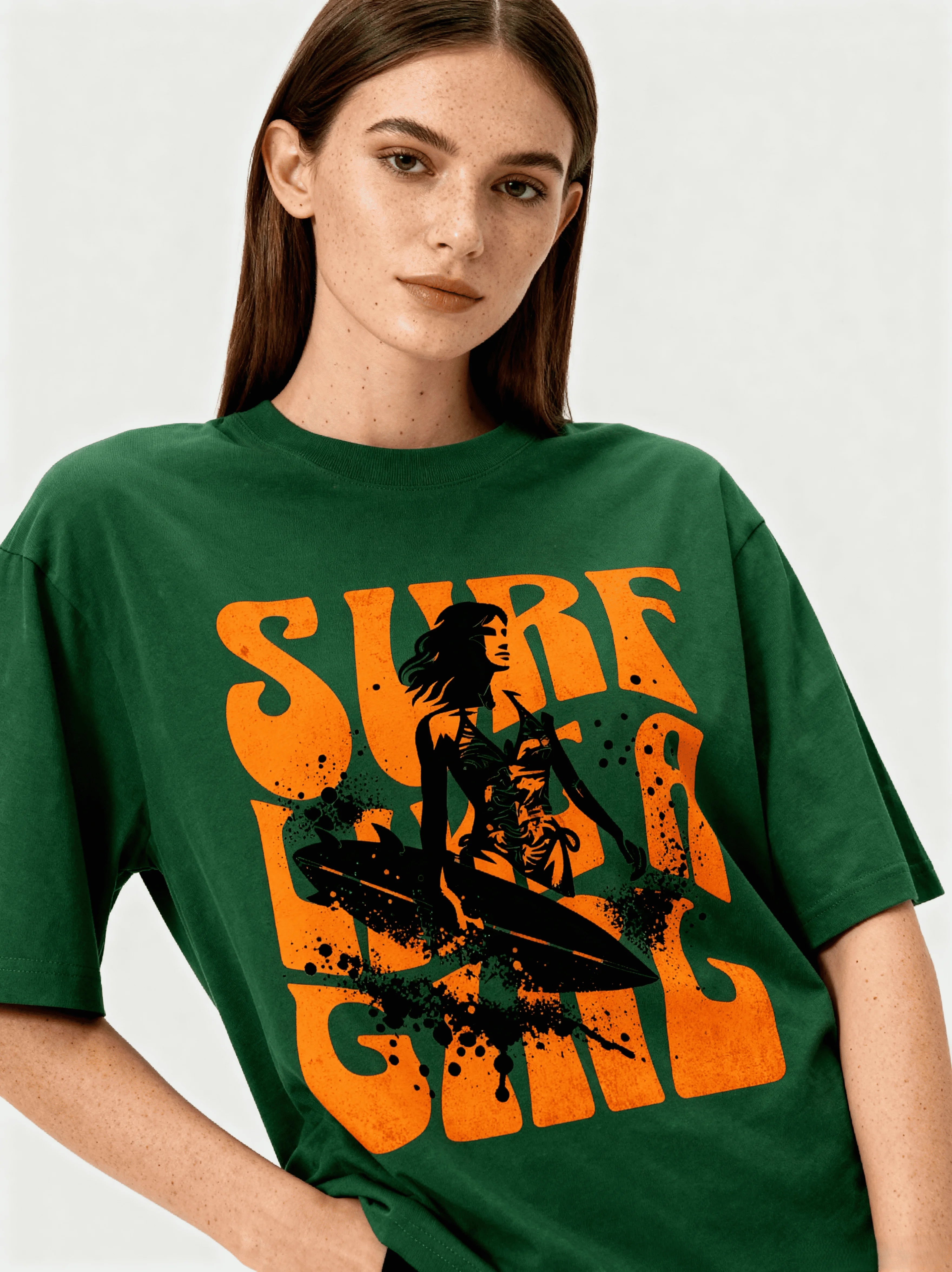 Surf Like a Girl | Premium Cotton Oversized T-Shirt - CozyVora™