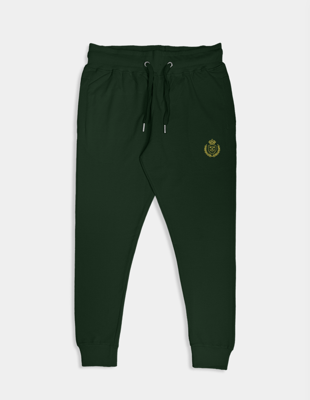 Offhour Joggers in brushed cotton fleece – unisex comfort wear in premium minimalist style

Green sweatpants with a logo on a white background