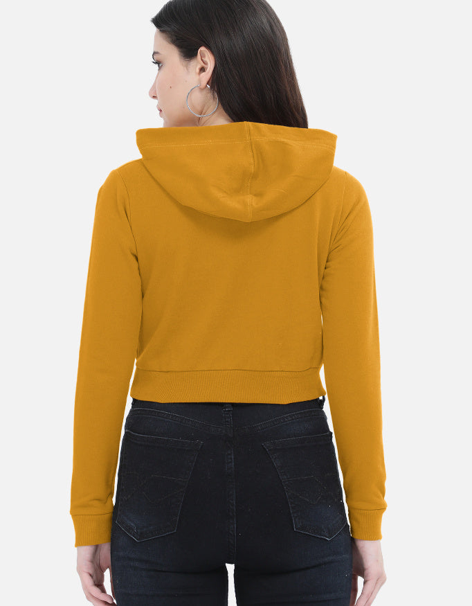 Woman wearing a mustard yellow hoodie on a white background

Crestcrop Cropped Hoodie – Women’s 300 GSM Fleece – Minimalist Fit – CozyVora
