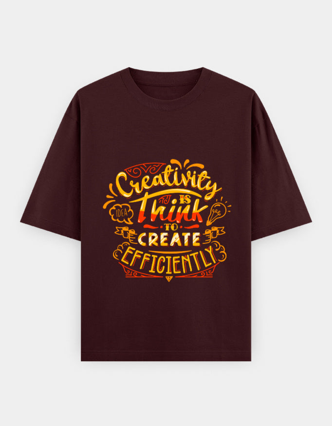 Creativity Efficiently Oversized T-Shirt | Mindset Series - CozyVora™