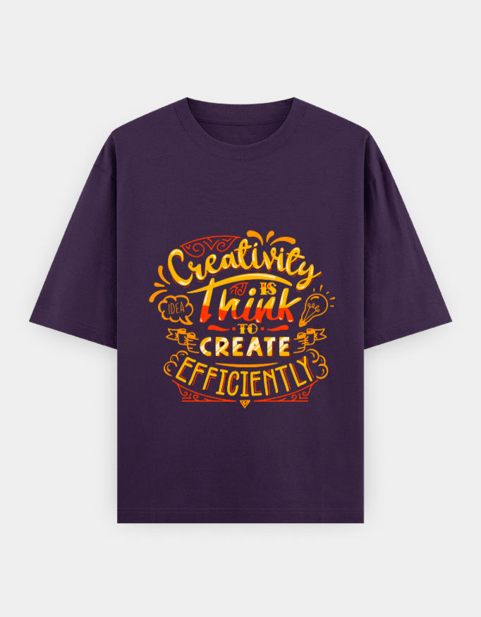 Creativity Efficiently Oversized T-Shirt | Mindset Series - CozyVora™