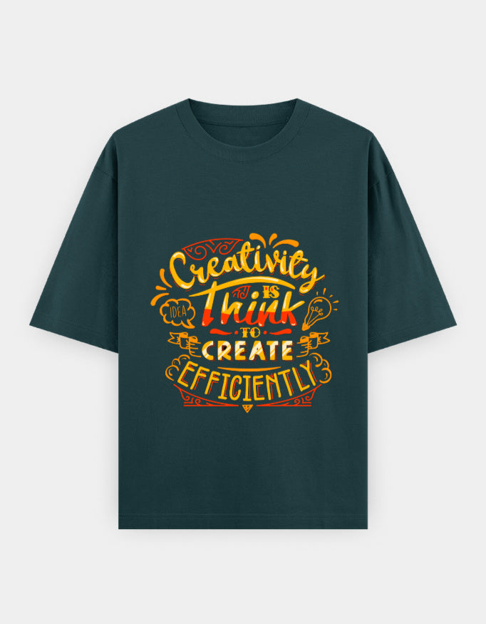 Creativity Efficiently Oversized T-Shirt | Mindset Series - CozyVora™