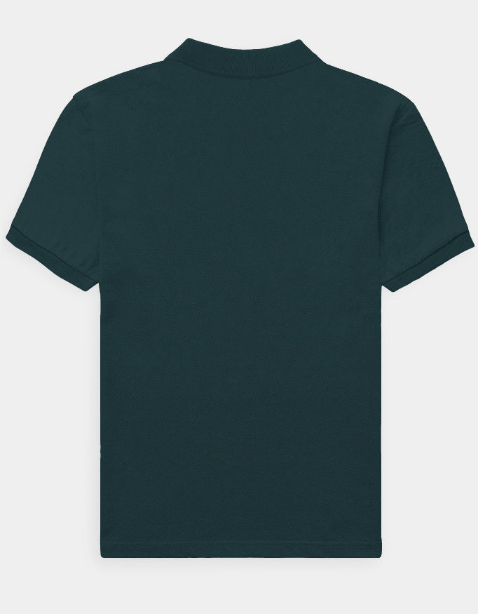 Dark green polo shirt on a white background
Ravlen Polo