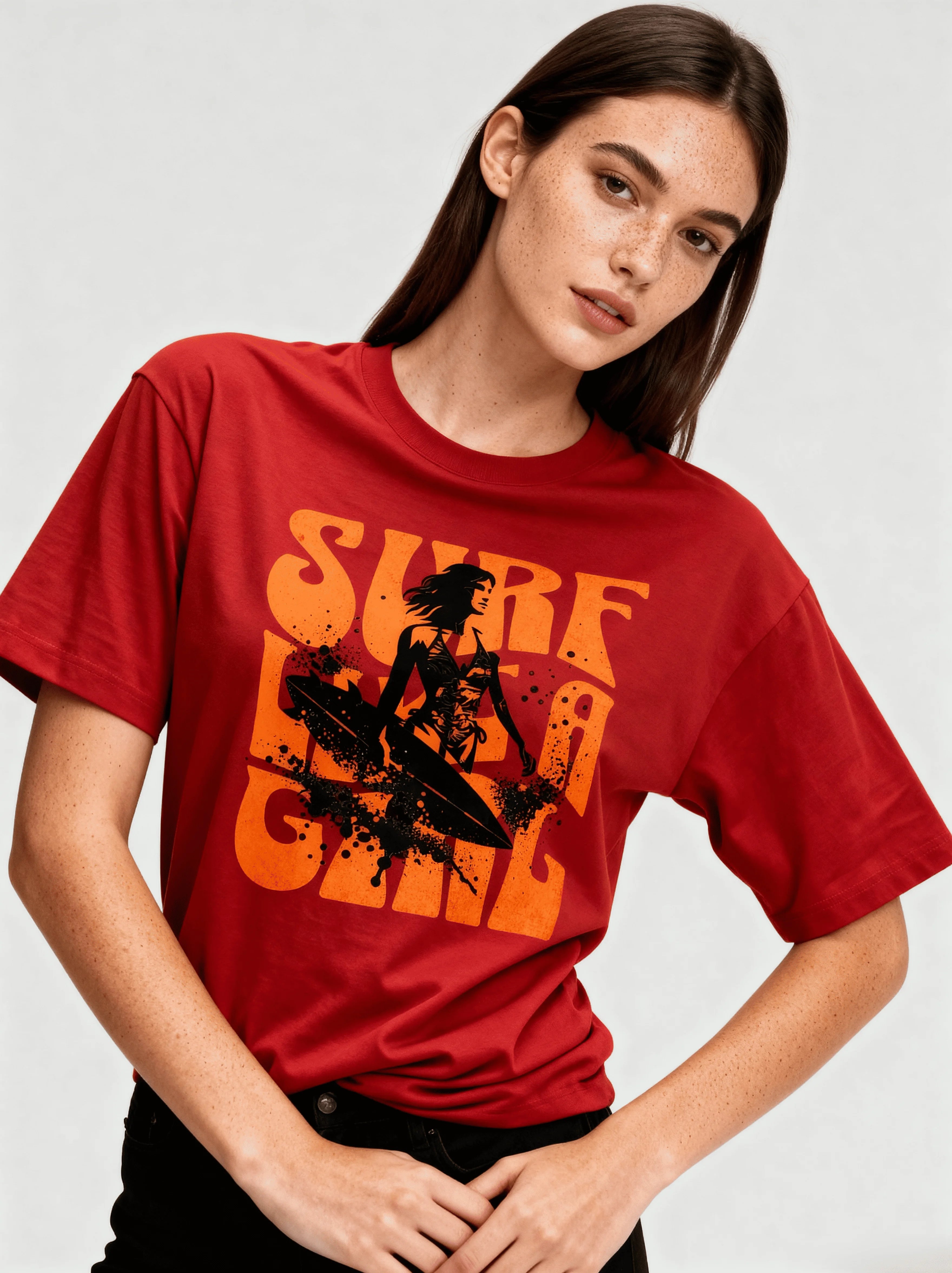 Surf Like a Girl | Premium Cotton Oversized T-Shirt - CozyVora™