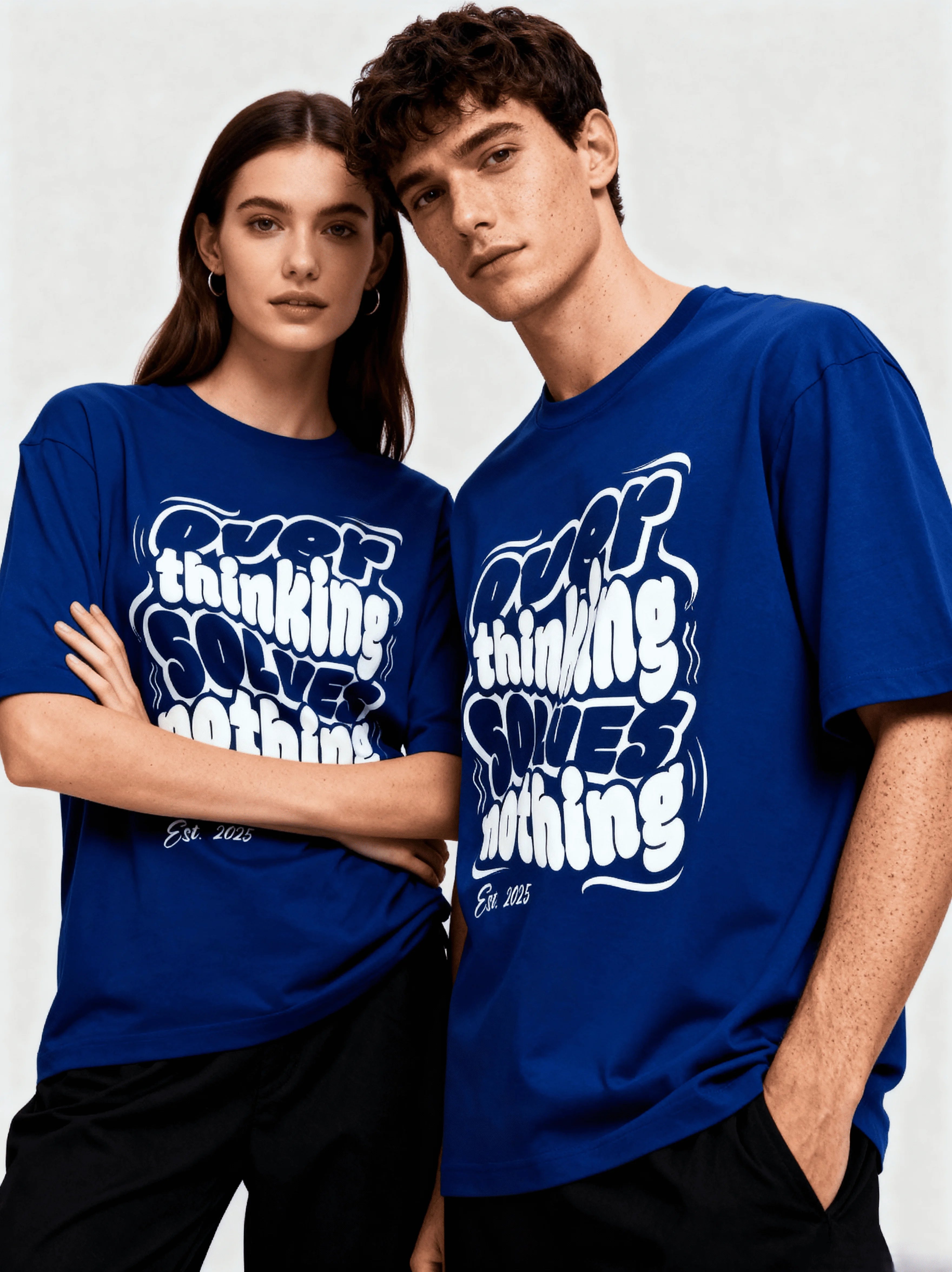 Overthinking Solves Nothing Oversized T-Shirt | Mindset Series - CozyVora™