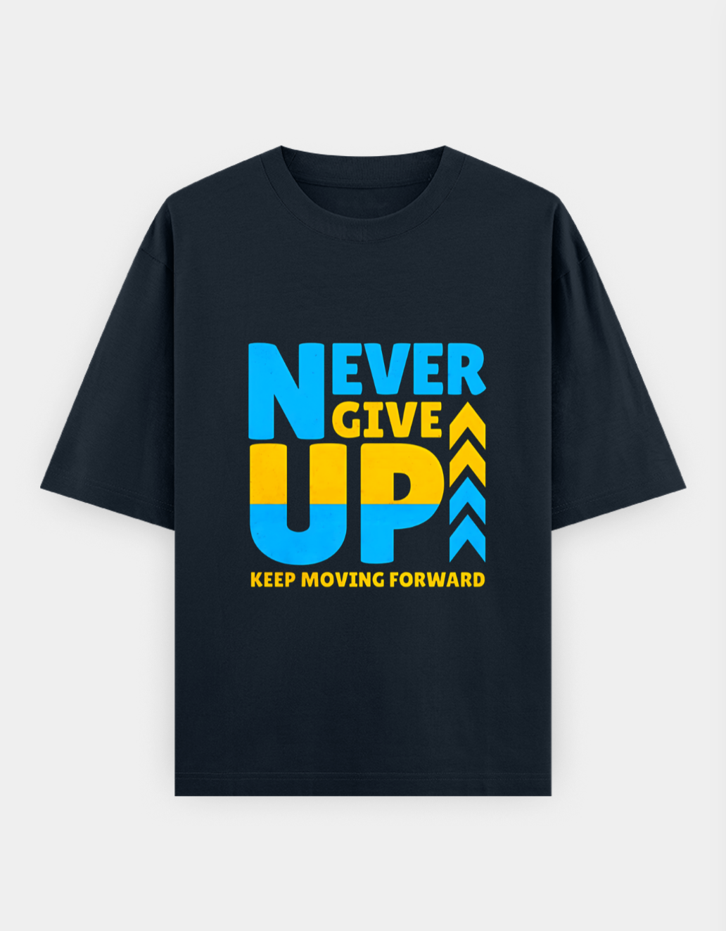 "Never Give Up" Oversized T-Shirt - CozyVora™