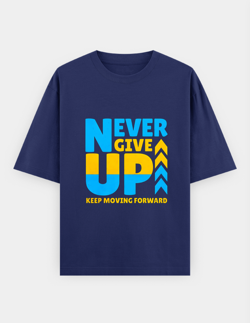 "Never Give Up" Oversized T-Shirt - CozyVora™