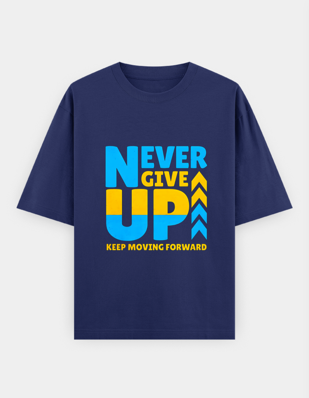 "Never Give Up" Oversized T-Shirt - CozyVora™