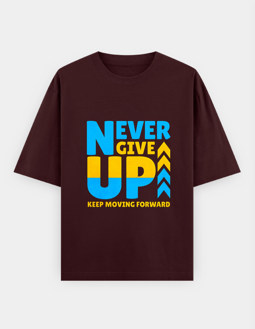 "Never Give Up" Oversized T-Shirt - CozyVora™