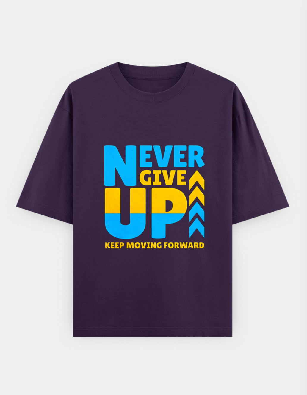 "Never Give Up" Oversized T-Shirt - CozyVora™