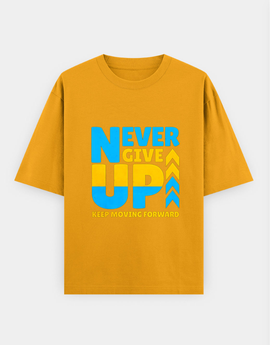 "Never Give Up" Oversized T-Shirt - CozyVora™
