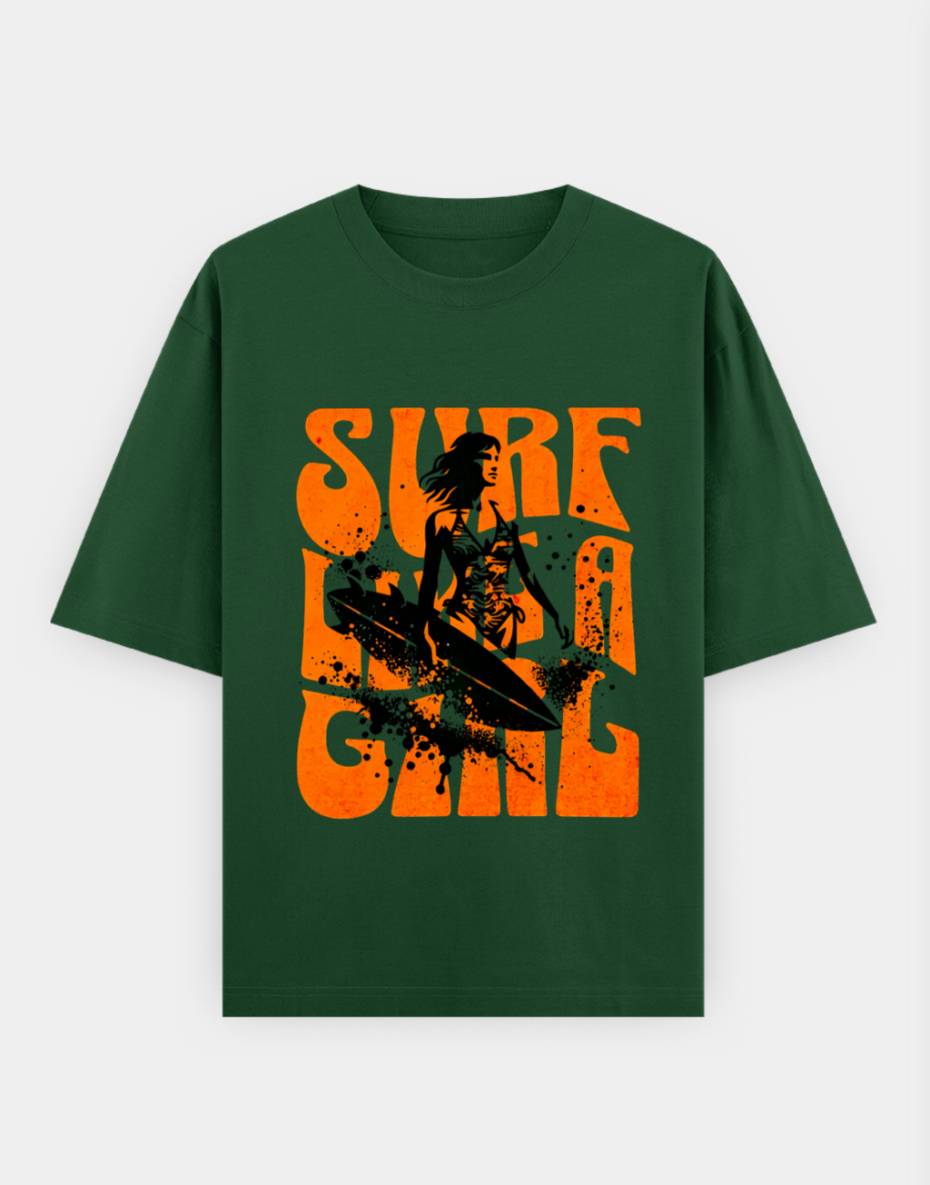 Surf Like a Girl | Premium Cotton Oversized T-Shirt - CozyVora™