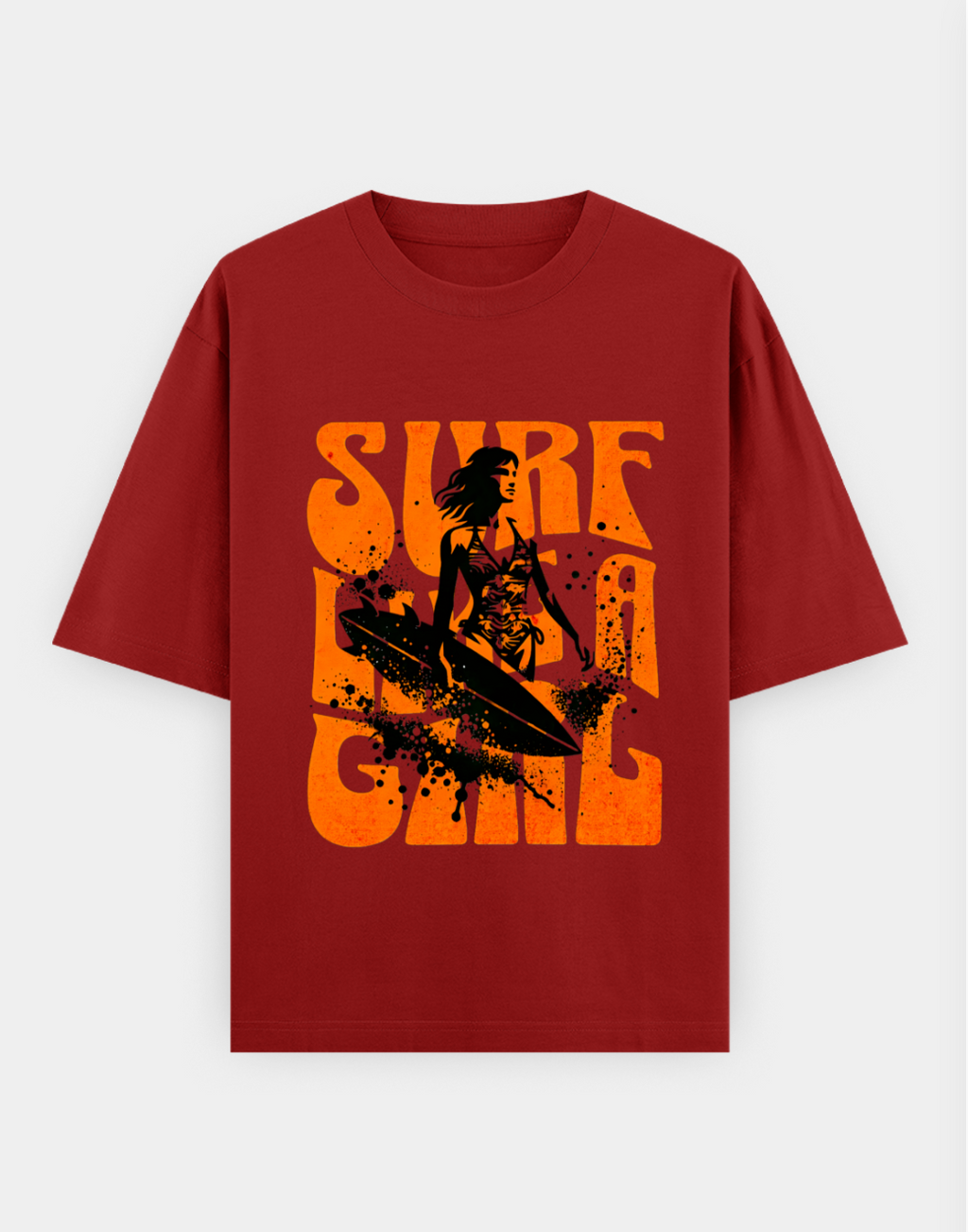 Surf Like a Girl | Premium Cotton Oversized T-Shirt - CozyVora™