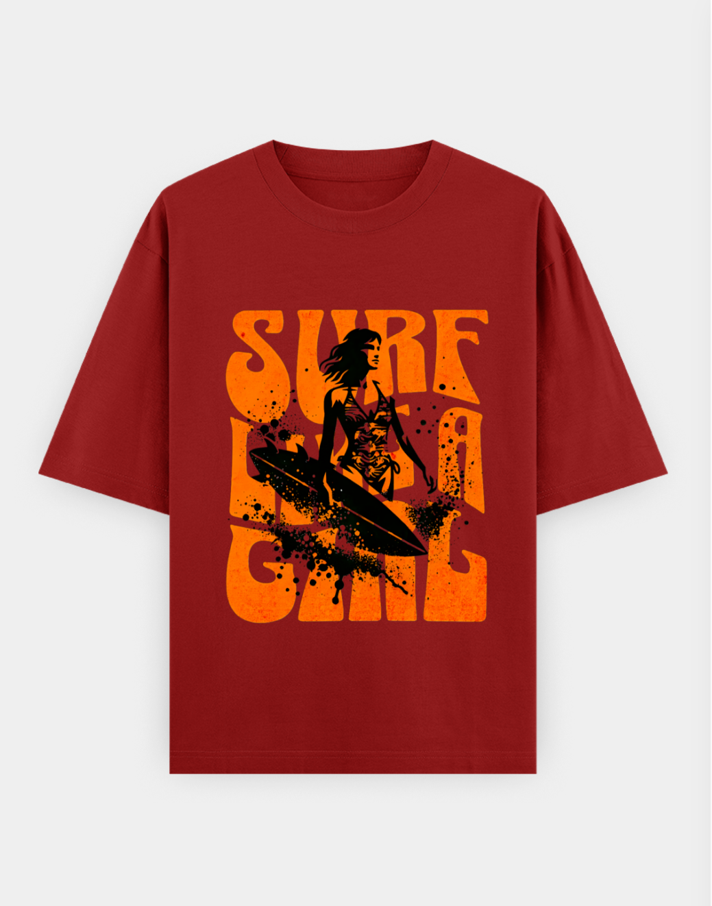 Surf Like a Girl | Premium Cotton Oversized T-Shirt - CozyVora™
