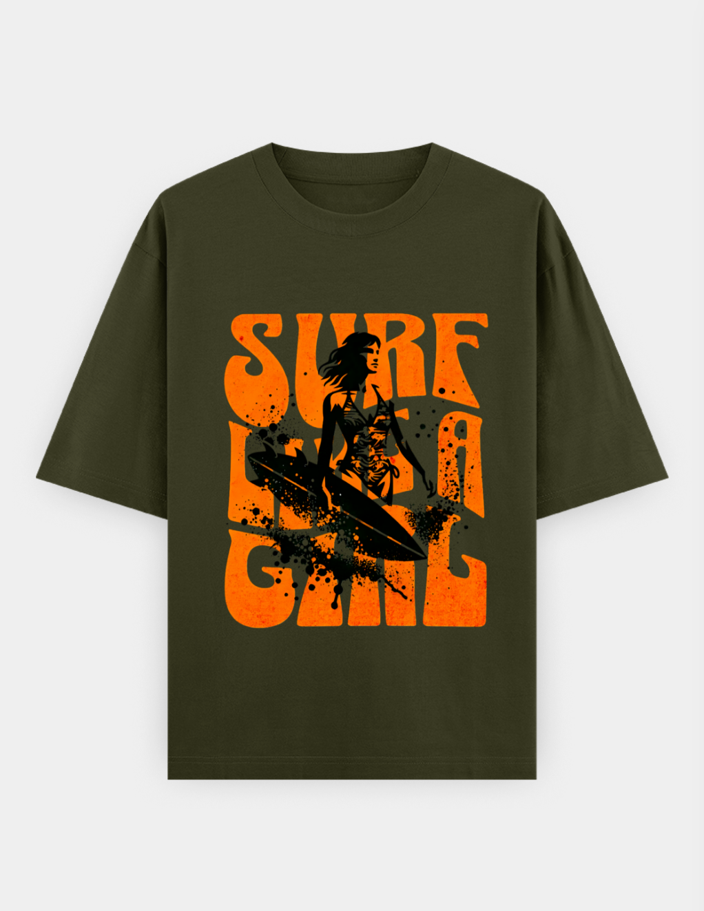 Surf Like a Girl | Premium Cotton Oversized T-Shirt - CozyVora™