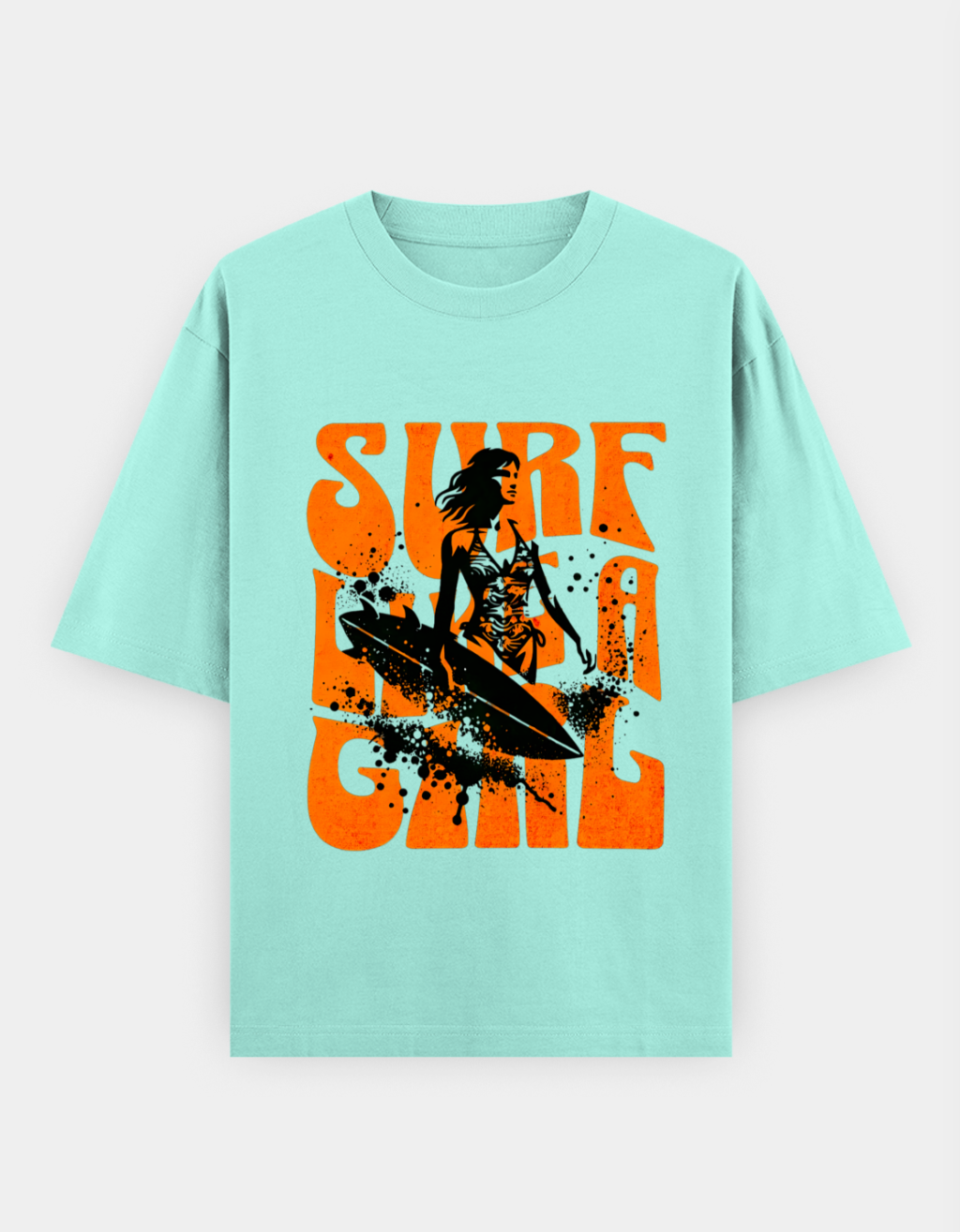 Surf Like a Girl | Premium Cotton Oversized T-Shirt - CozyVora™