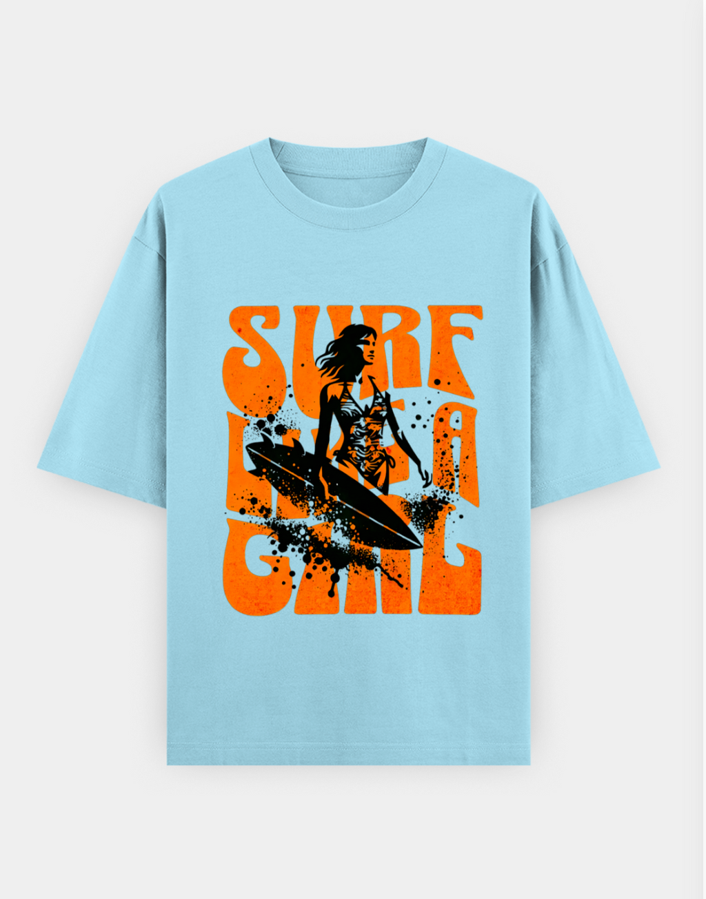 Surf Like a Girl | Premium Cotton Oversized T-Shirt - CozyVora™