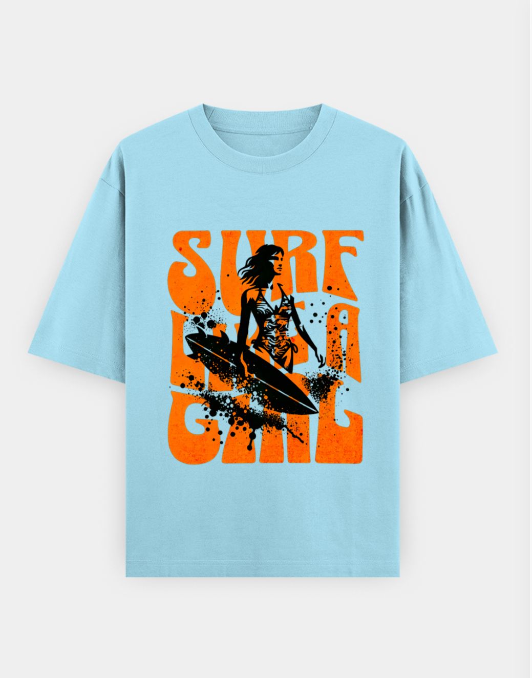 Surf Like a Girl | Premium Cotton Oversized T-Shirt - CozyVora™