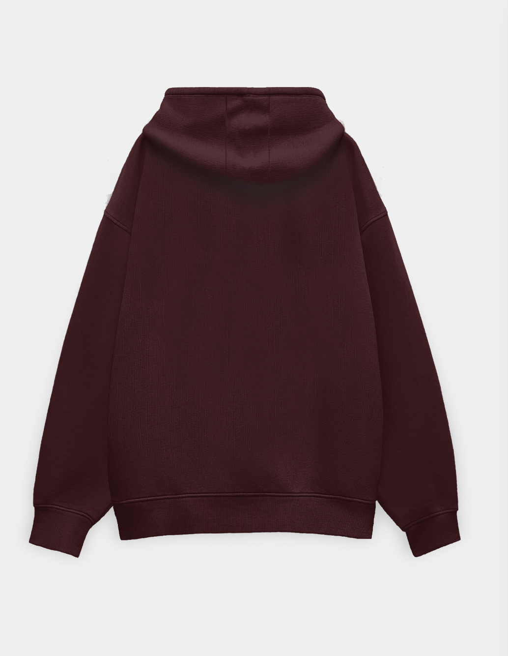 Maroon hoodie on a light gray background