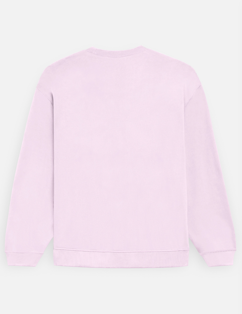 Back side of Pink sweatshirt on a white background