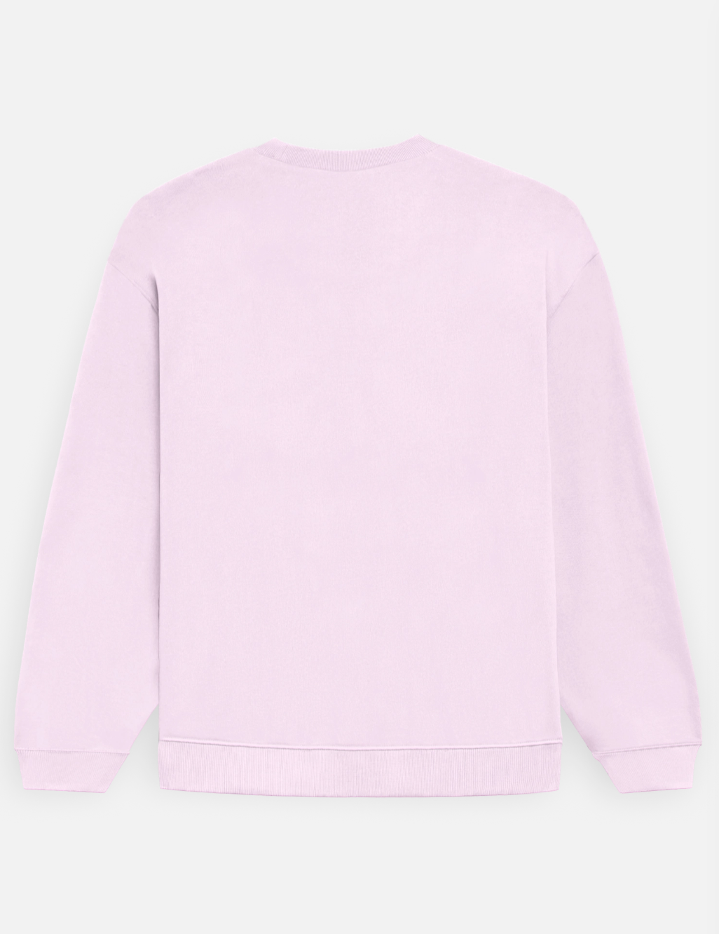 Back side of Pink sweatshirt on a white background