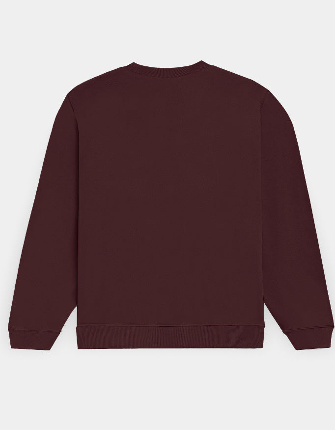 Maroon sweatshirt on a white background
The Crestweight Sweatshirt Maroon