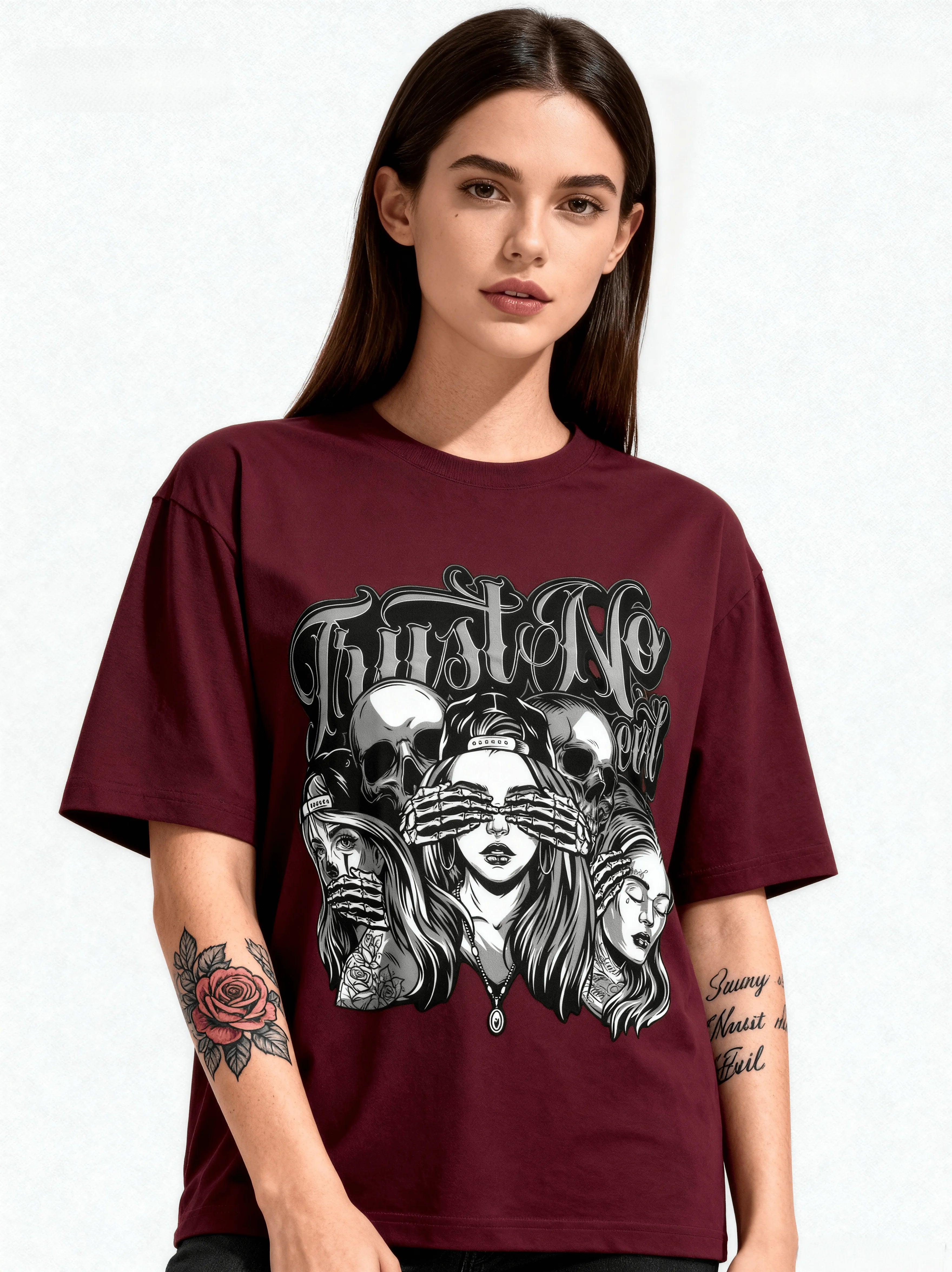 Trust No Evil — Oversized T-Shirt | Femme Edition - CozyVora™
